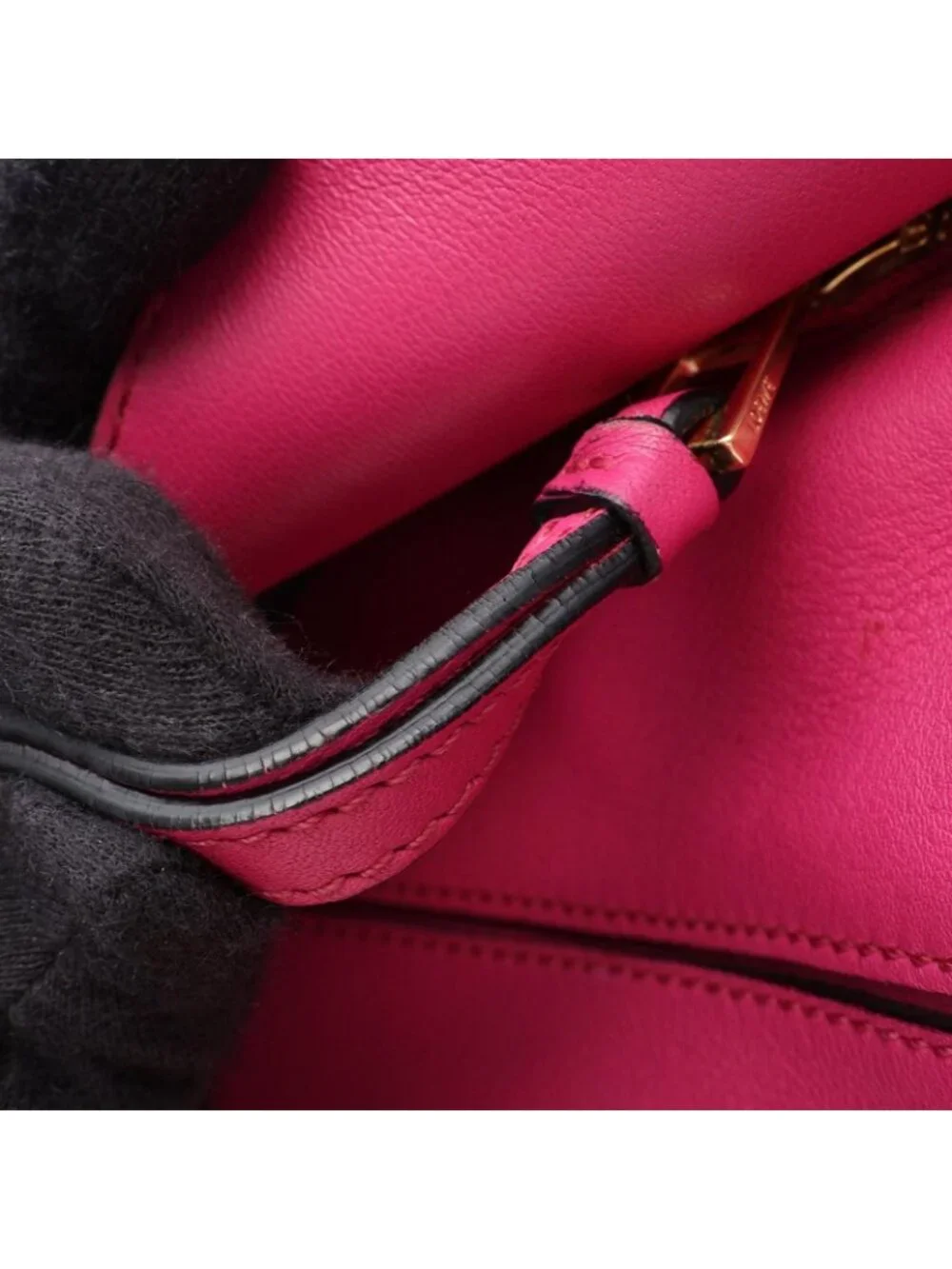 Loewe Handbag Puzzle Bag 2-Way Magenta Leather